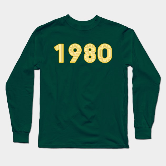 Year 1980 Long Sleeve T-Shirt by Belcordi